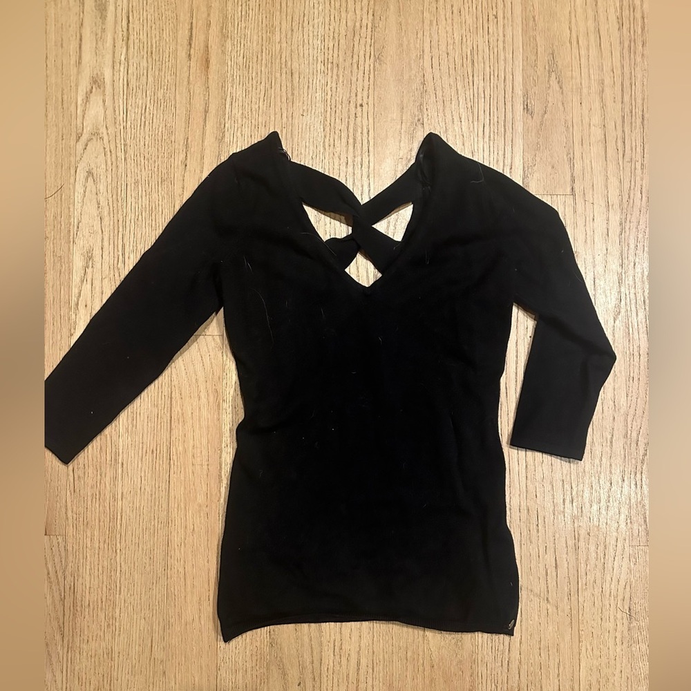 Guess Black Criss-Cross Back Shirt